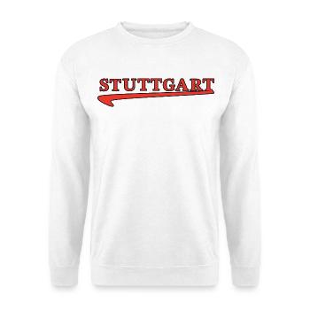 Stuttgart lettering with red underscore - Unisex Sweatshirt - white - Front
