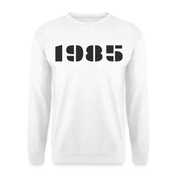 1985 - Unisex Pullover - Weiß - Vorne