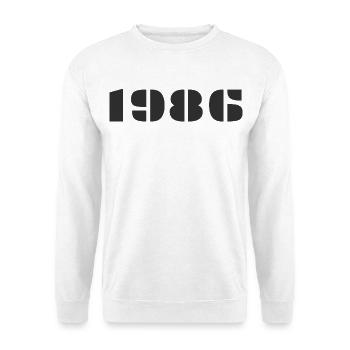 1986 - Sweat-shirt Unisexe - blanc - Devant