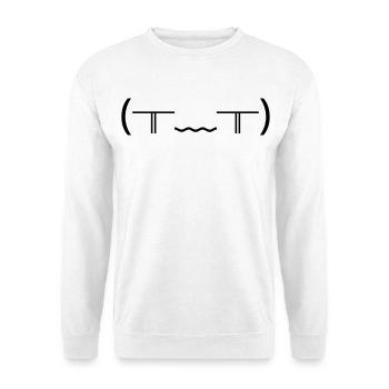 Pleurer Émotions (╥_╥) Des larmes violentes - Sweat-shirt Unisexe - blanc - Devant