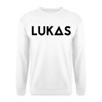 Prénom Lukas - Sweat-shirt Unisexe - blanc - Devant