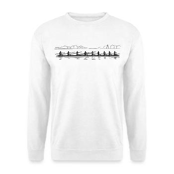 Ruderteam Skizze - Unisex Pullover - Weiß - Vorne
