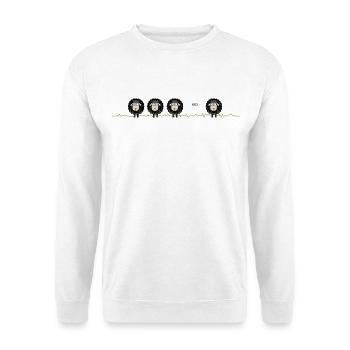 Schwarzes Schaf – Motiv - Unisex Pullover - Weiß - Vorne