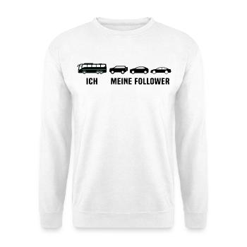 Busfahrer Linienbus Meine Follower Bus - Unisex Pullover - Weiß - Vorne