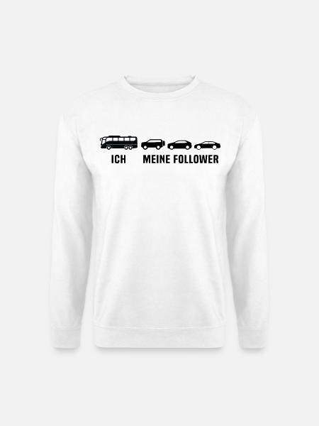 Busfahrer Linienbus Meine Follower Bus - Unisex Pullover - Weiß