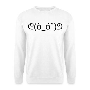 Émote Muscle ᕦ(ò_ó ˇ)ᕤ Kaomoji Fort - Sweat-shirt Unisexe - blanc - Devant