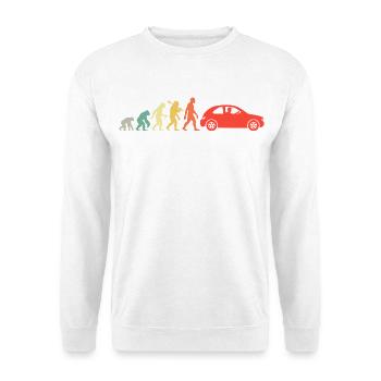 Auto Evolution Kleinwagen Führerschein Bestanden - Unisex Pullover - Weiß - Vorne - Alina (178cm) & Michal (187cm)