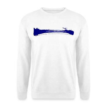 Streifen - Pinselstrich - Unisex Pullover - Weiß - Vorne
