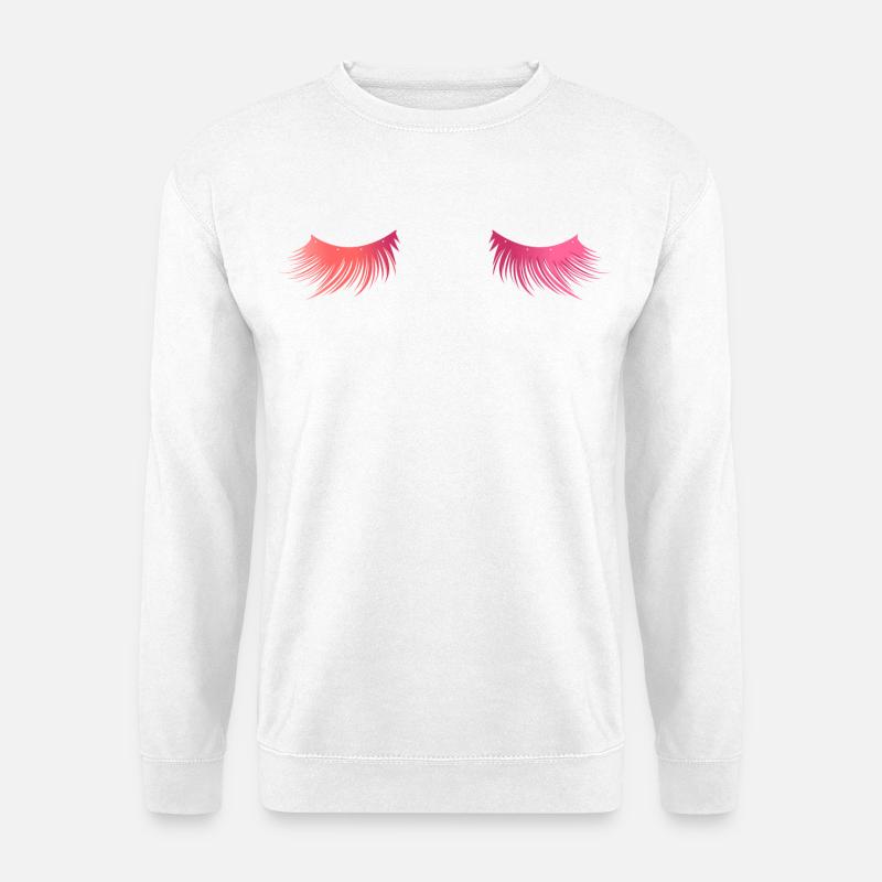 Long beautiful eyelashes - gift - Unisex Sweatshirt - white