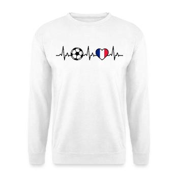 France Football Heartbeat France - Unisex Sweatshirt - white - Front