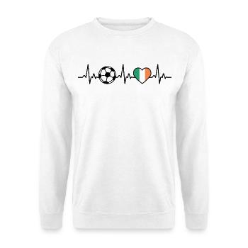Ireland Football Heartbeat Ireland - Sweat-shirt Unisexe - blanc - Devant
