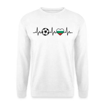 Football Bulgarie Heartbeat Bulgarie - Sweat-shirt Unisexe - blanc - Devant