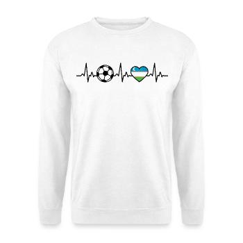 Battement de cœur du football ouzbek Ouzbékistan - Sweat-shirt Unisexe - blanc - Devant