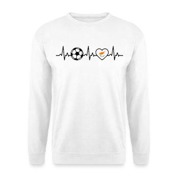 Chypre Football Heartbeat Chypre - Sweat-shirt Unisexe - blanc - Devant