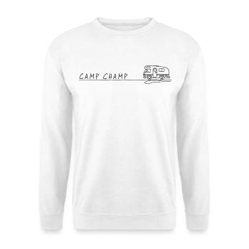 Camp de camping-car Champ Spruch Camping - Sweat-shirt Unisexe - blanc - Devant