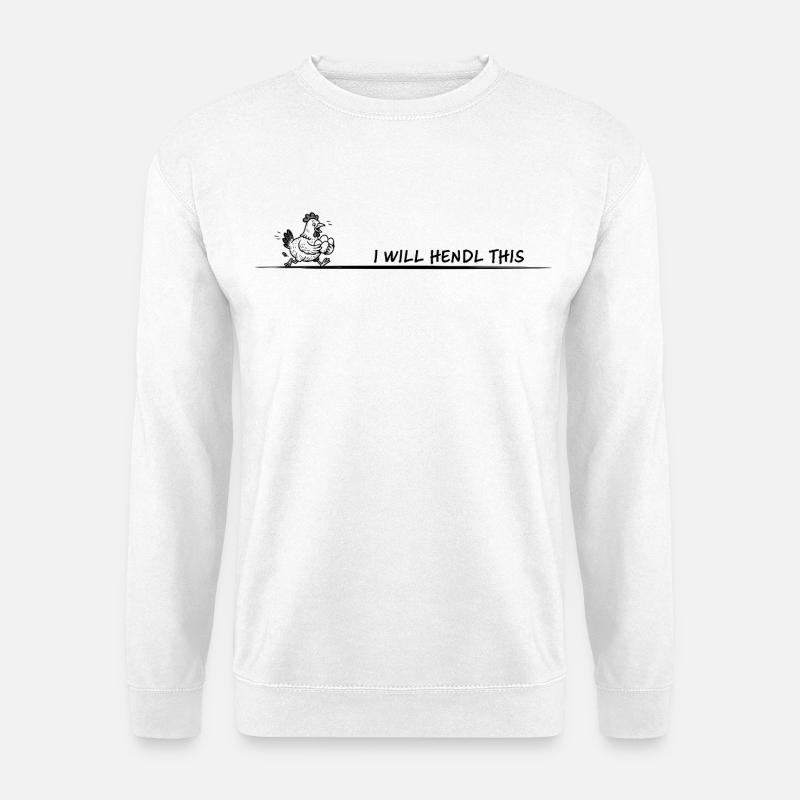 I Will Hendl This Pun - Unisex Sweatshirt - white
