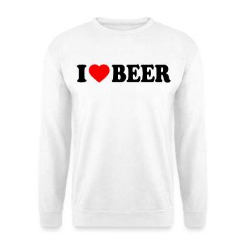 I love beer - Unisex Sweatshirt - white - Front