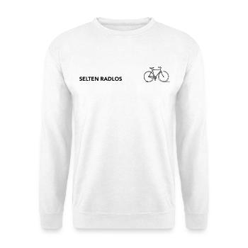 radfahren spruch motivation fahrrad selten radlos - Unisex Pullover - Weiß - Vorne