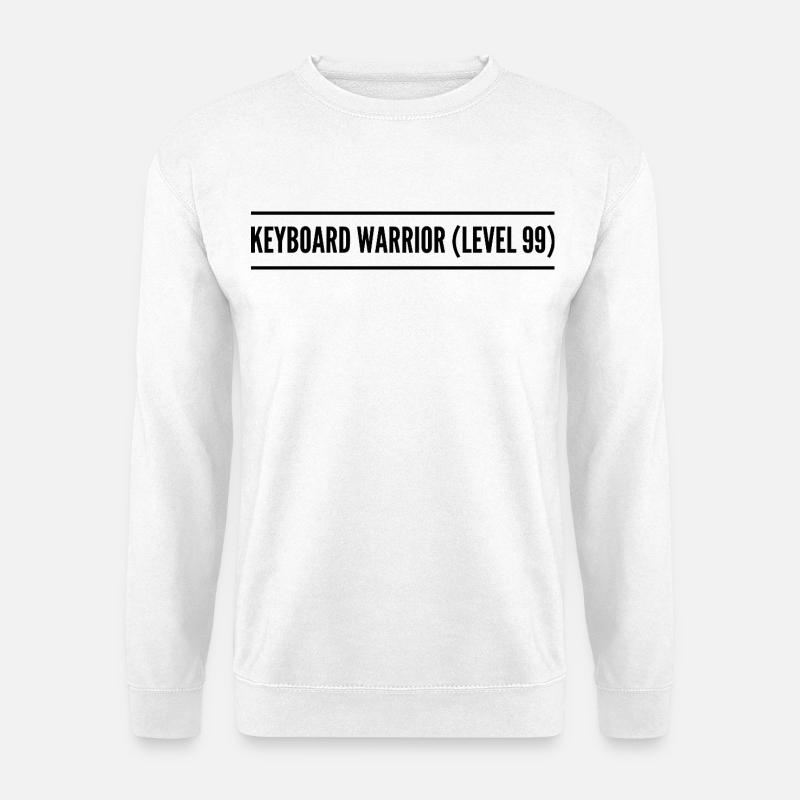 keyboard warrior ( level 99 ) - Unisex Sweatshirt - white
