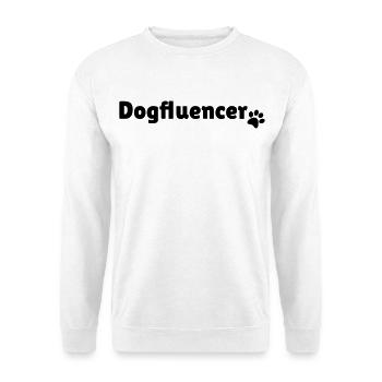 Cadeau design d'influenceur Dogfluencer - Sweat-shirt Unisexe - blanc - Devant