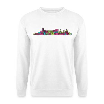 Palermo City Skyline Cathedral Modern Line Art - Unisex Sweatshirt - white - Front