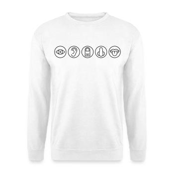 Five Senses, Sensory Organs, Medicine - Unisex Sweatshirt - white - Front
