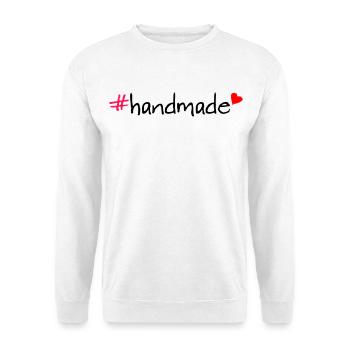 Handmade Hashtag Saying T-Shirt - Unisex Sweatshirt - white - Front