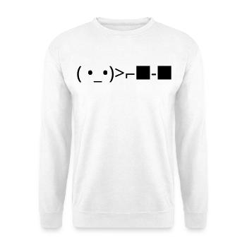 Deal with it ( •_•)>⌐■-■ Sonnenbrille Emote - Unisex Pullover - Weiß - Vorne
