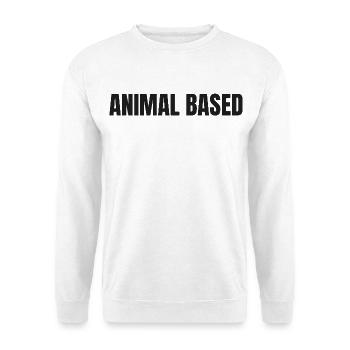 À BASE ANIMALE | Carnivore | Mode de vie ancestral - Sweat-shirt Unisexe - blanc - Devant