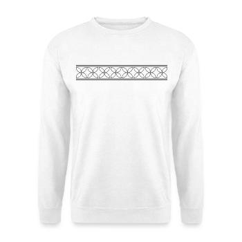 Ribbon ornament with abstract flowers - Unisex Sweatshirt - white - Front
