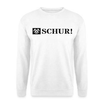 Schur meint guten Tag Hallo auf Siegerländer Platt - Unisex Pullover - Weiß - Vorne