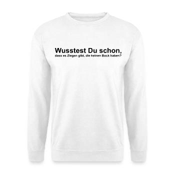 Ont les chèvres ne peuvent pas être dérangé - Sweat-shirt Unisexe - blanc - Devant