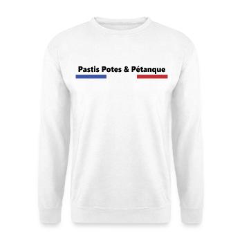 PASTIS POTES PÉTANQUE FRANKREICH BBR - Unisex Pullover - Weiß - Vorne