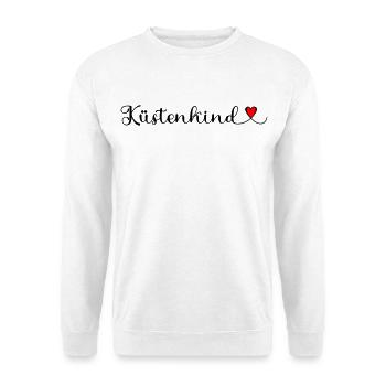 Küstenkind - Strand und Meer - Unisex Pullover - Weiß - Vorne - Alina (178cm) & Michal (187cm)