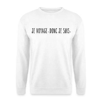 Je Lis Donc Je Suis - Humour Littéraire - Sweat-shirt Unisexe - blanc - Devant