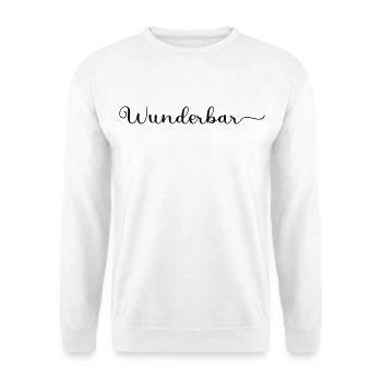 Wunderbar - Unisex Pullover - Weiß - Vorne - Alina (178cm) & Michal (187cm)