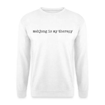 Mahjong ist meine Therapie. Lustiger Mahjong - Unisex Pullover - Weiß - Vorne