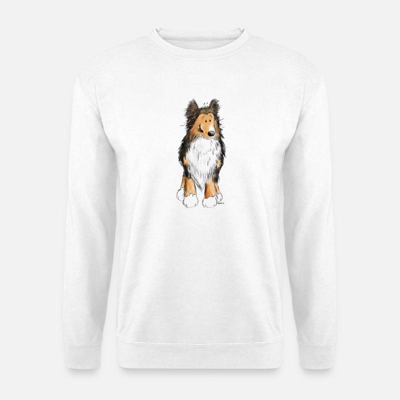 Kleiner Sheltie I Shelties I Hunde Comic - Unisex Pullover - Weiß