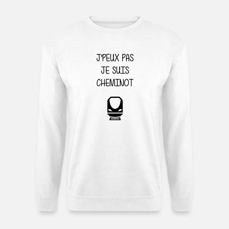 Cheminot / Chemin de fer / Train / Metro - Sweat-shirt Unisexe - blanc