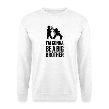 I'm gonna be a big brother baby car - Unisex Sweatshirt - white - Front