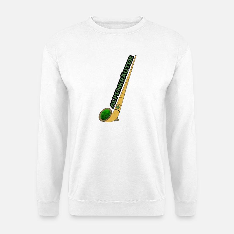 Alphorn Bong - Unisex Pullover - Weiß