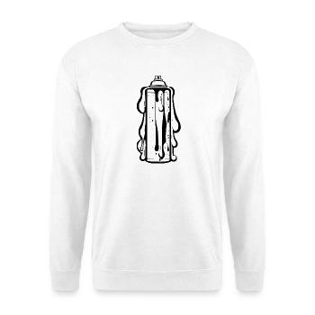 Comic Spray Can with Drops - Unisex Sweatshirt - white - Front