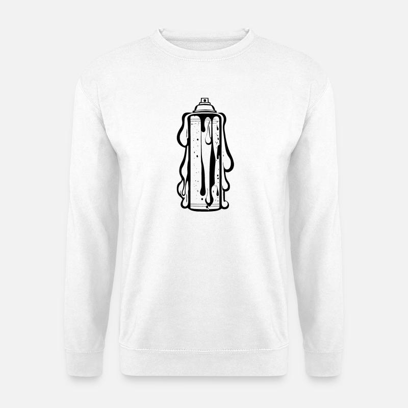 Comic Spray Can with Drops - Unisex Sweatshirt - white