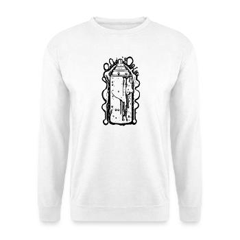 Cool Comic Spray Can with Drops - Unisex Sweatshirt - white - Front