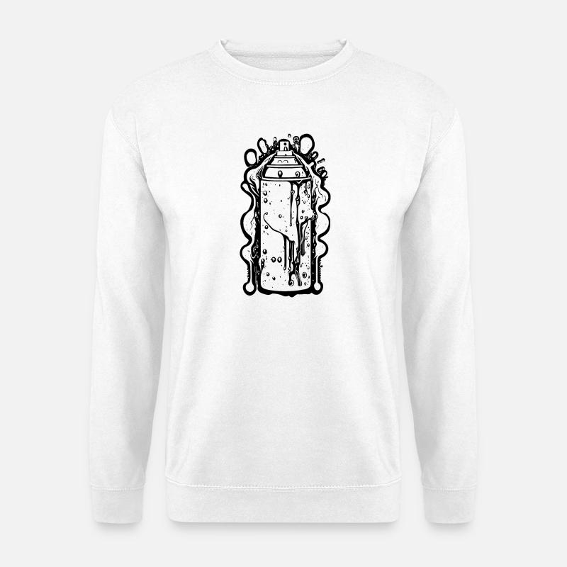 Cool Comic Spray Can with Drops - Unisex Sweatshirt - white
