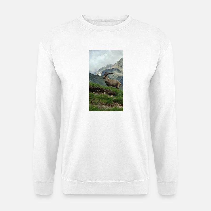 Steinbock - Unisex Pullover - Weiß