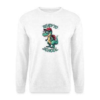 DINO BACK TO SCHOOL - Unisex Sweatshirt - white - Front
