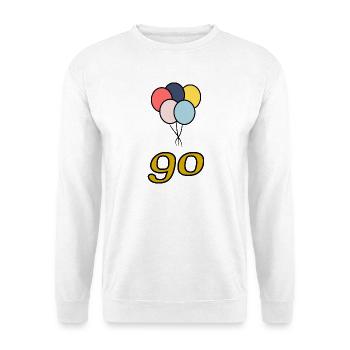 90. 90 ANS. 90e ANNIVERSAIRE. ANNIVERSAIRE 90 ANS. - Sweat-shirt Unisexe - blanc - Devant