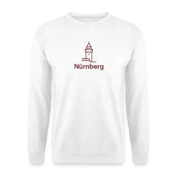 Nürnberg Turm Silhouette - Unisex Pullover - Weiß - Vorne
