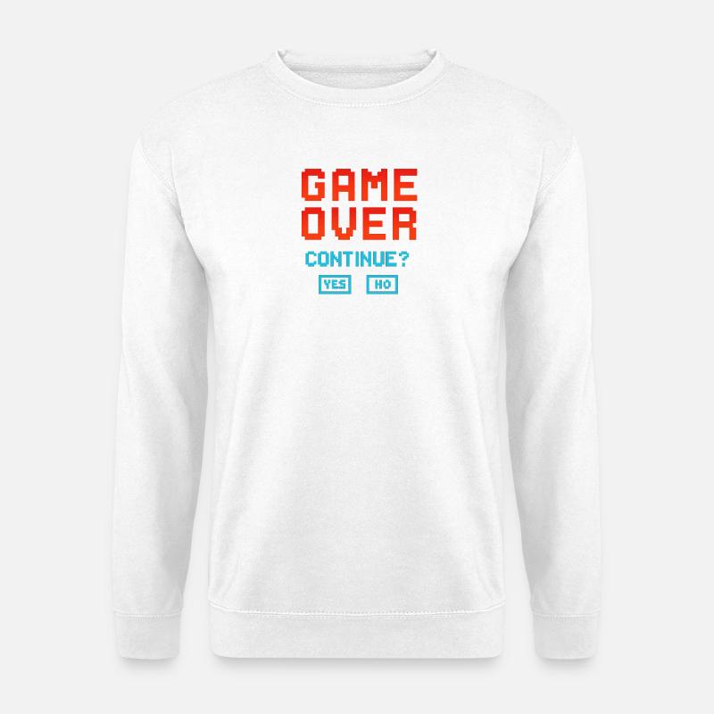 Game Over, Continue? - Unisex Sweatshirt - white